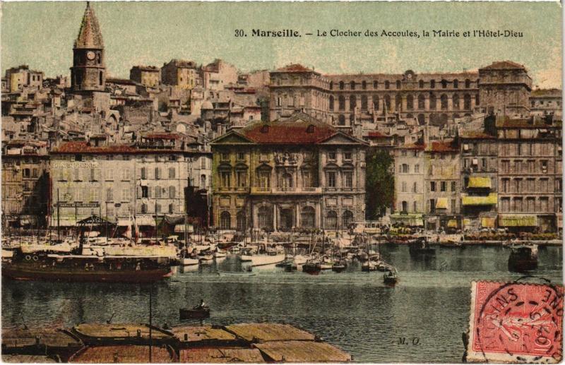 Carte postale ancienne Marseille Clocher des Accoules à Marseille