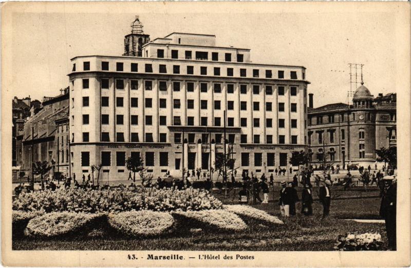 Carte postale ancienne Marseille Hotel des Postes à Marseille