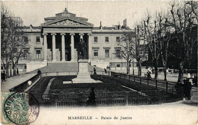 Carte postale ancienne Marseille Palais de Justice à Marseille
