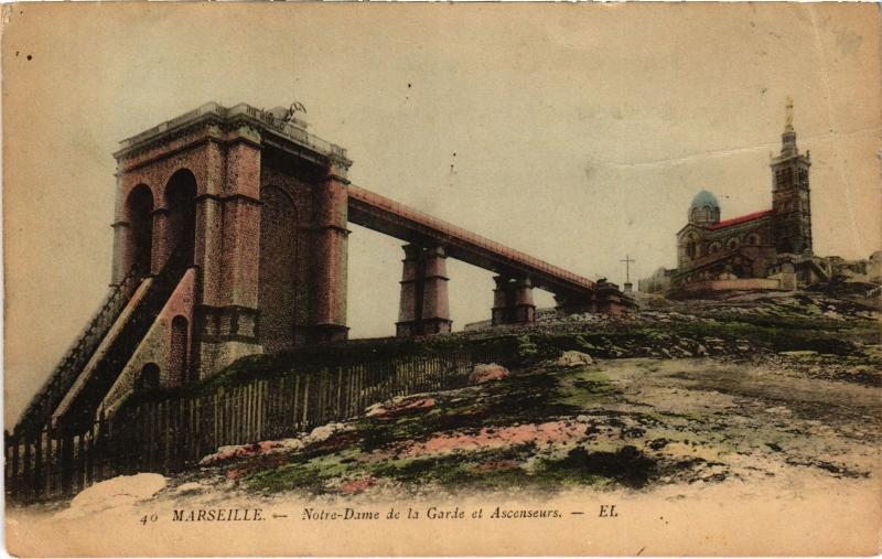 Carte postale ancienne Marseille Notre Dame de la Garde à Marseille