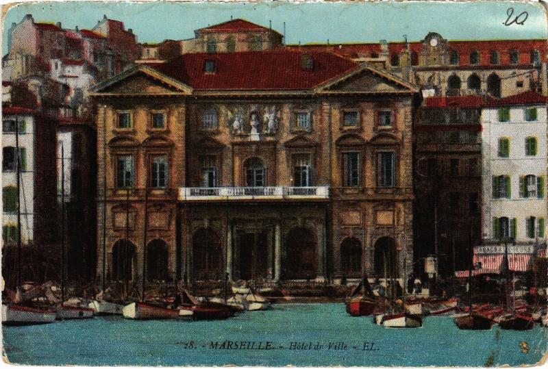 Carte postale ancienne Marseille Hotel de Ville à Marseille