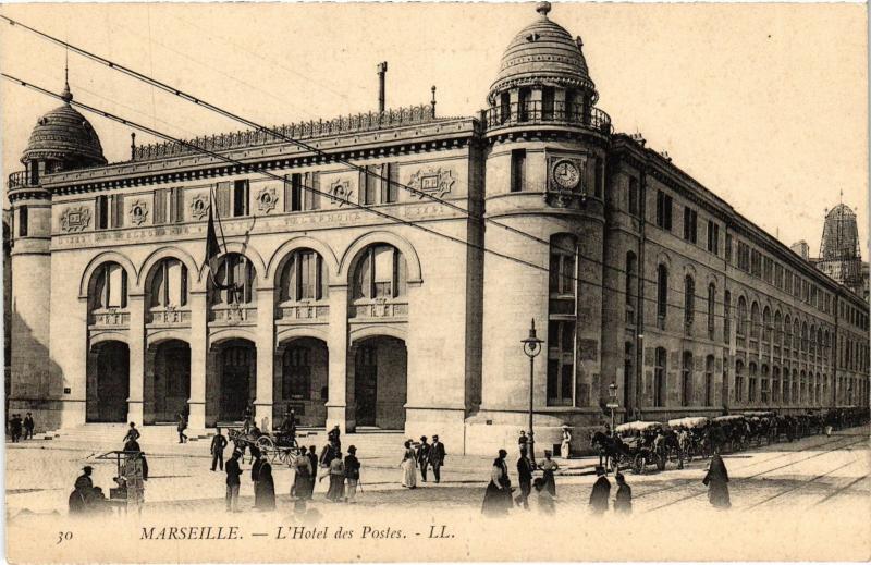Carte postale ancienne Marseille Hotel des Postes à Marseille