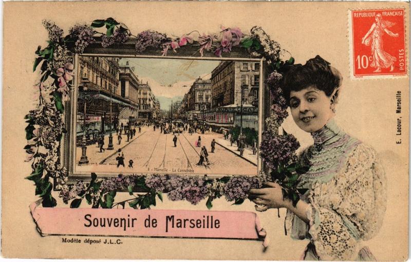 Carte postale ancienne Marseille souvenir à Marseille