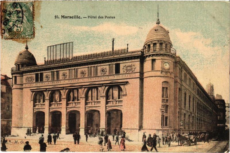 Carte postale ancienne Marseille Hotel des Postes à Marseille