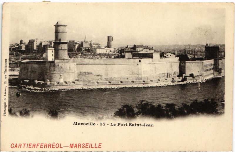 Carte postale ancienne Marseille Fort Saint-Jean à Marseille