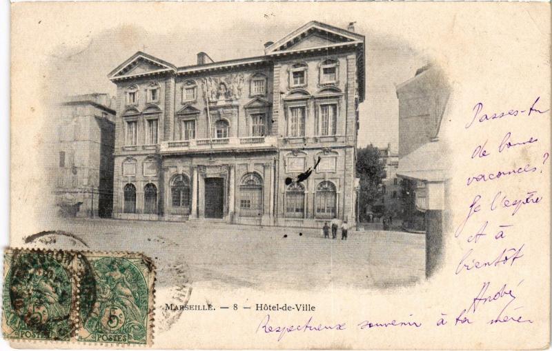 Carte postale ancienne Marseille Hotel de Ville à Marseille