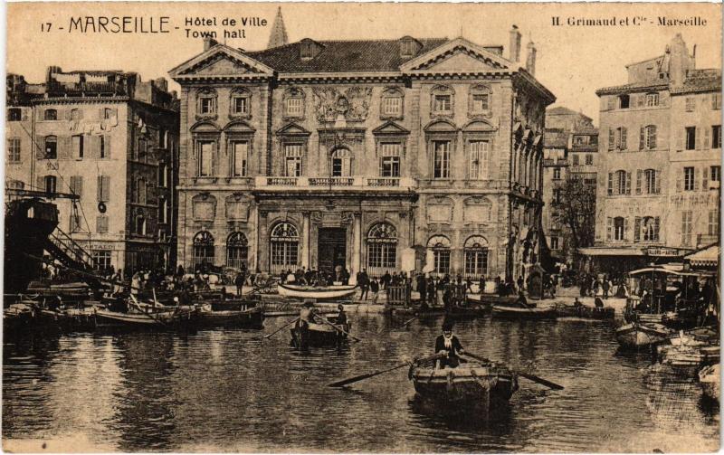 Carte postale ancienne Marseille Hotel de Ville à Marseille