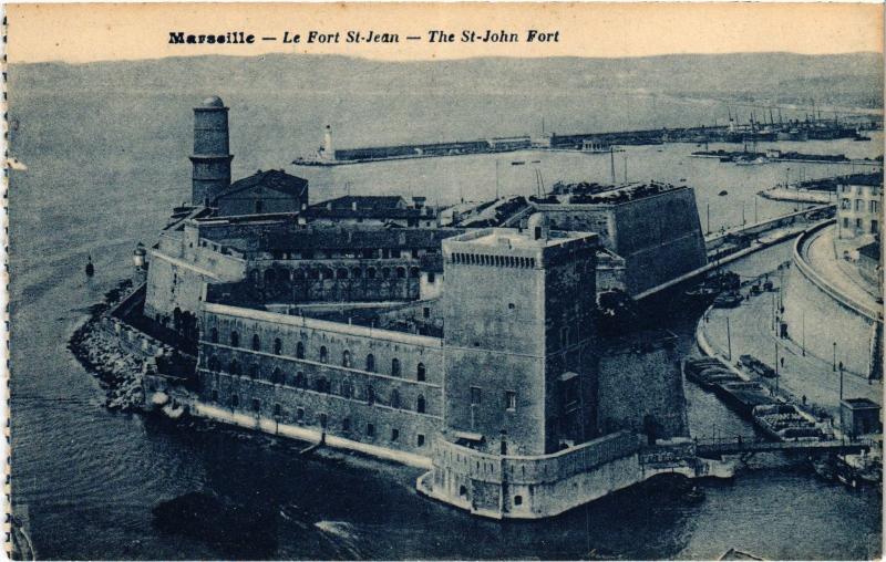 Carte postale ancienne Marseille Fort Saint-Jean à Marseille