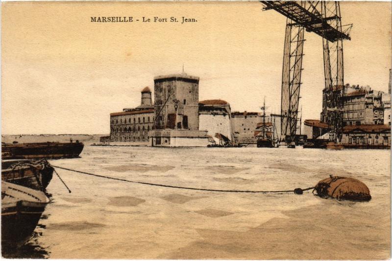 Carte postale ancienne Marseille Fort Saint-Jean à Marseille
