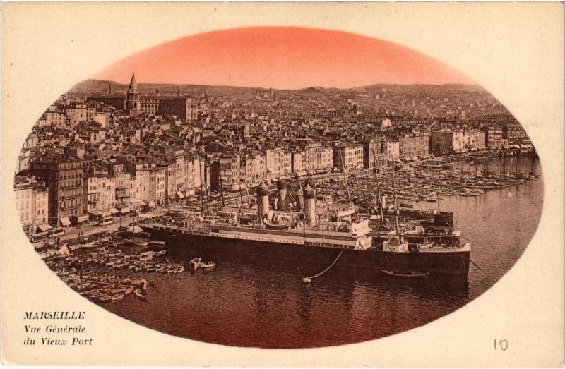 Carte postale ancienne Marseille vue generale du port à Marseille