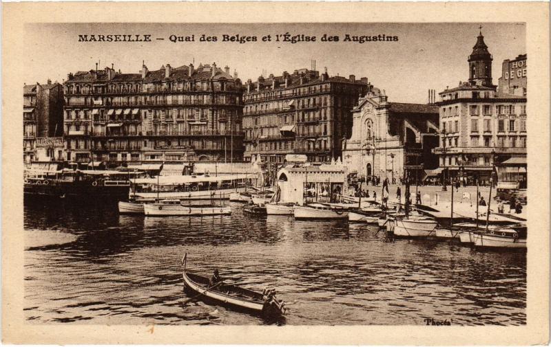 Carte postale ancienne Marseille Quai des Belges à Marseille