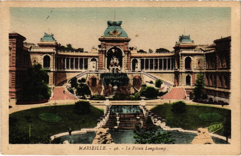 Carte postale ancienne Marseille Palais Longchamp à Marseille