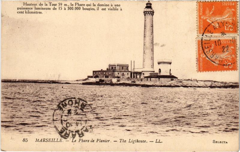 Carte postale ancienne Marseille Phare de Planier à Marseille