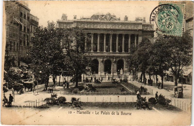Carte postale ancienne Marseille Palais de la Bourse à Marseille