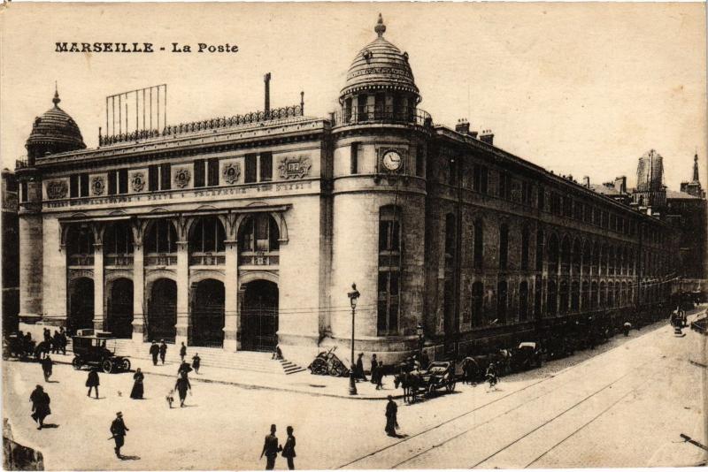 Carte postale ancienne Marseille la poste à Marseille