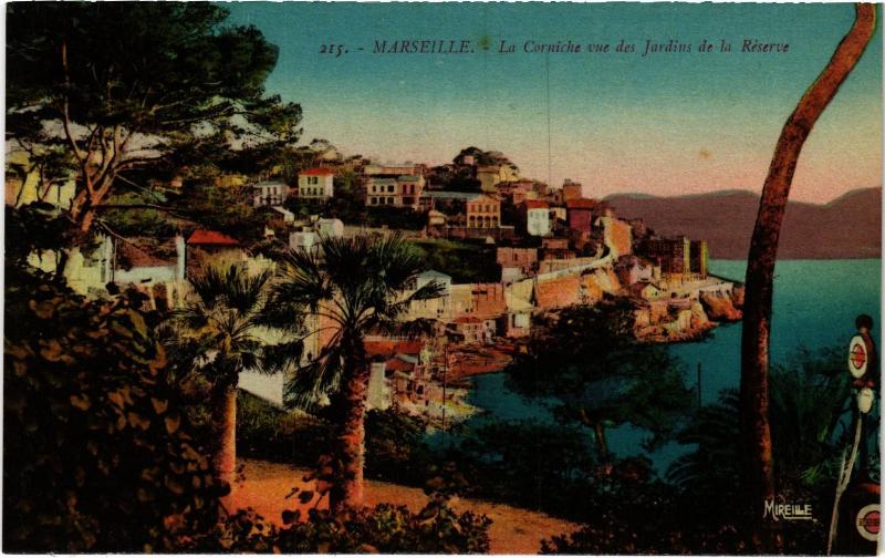 Carte postale ancienne Marseille la Corniche à Marseille