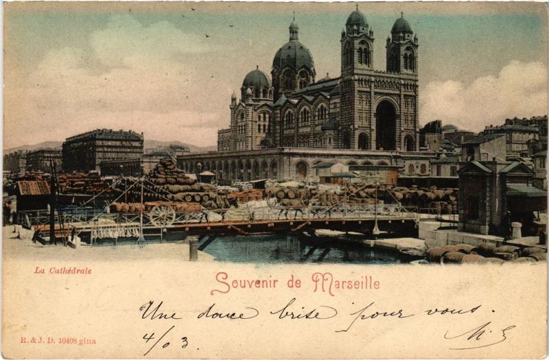 Carte postale ancienne Marseille la cathedrale à Marseille