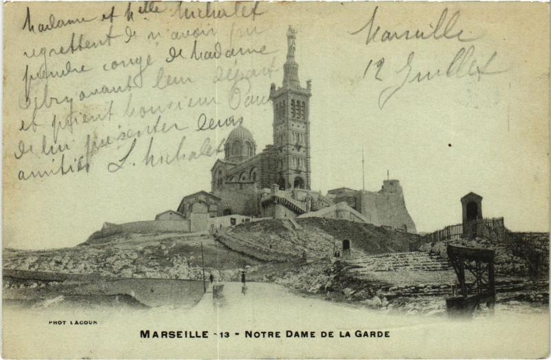 Carte postale ancienne Marseille Notre Dame de la Garde à Marseille
