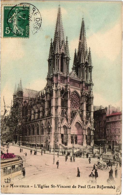 Carte postale ancienne Marseille Eglise Saint-Vincent de Paul à Marseille