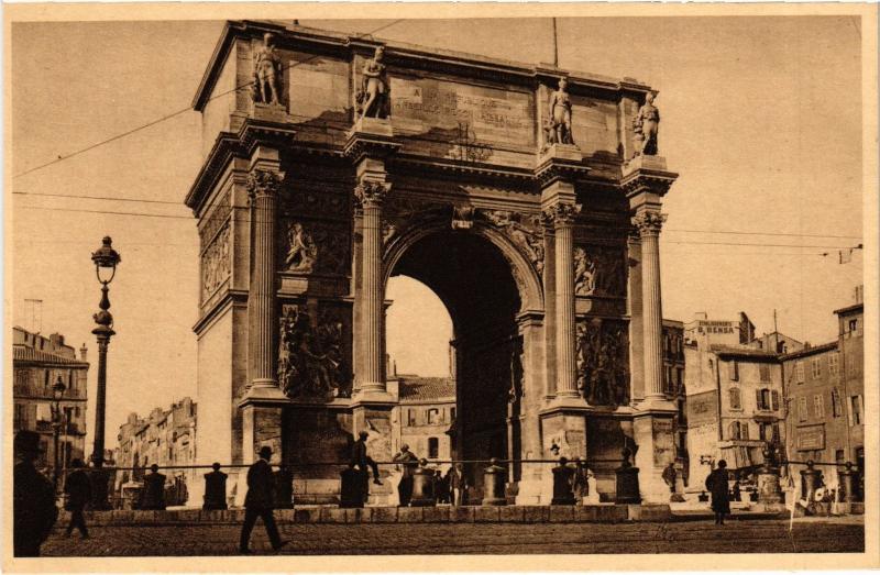 Carte postale ancienne Marseille Porte d'Aix à Marseille