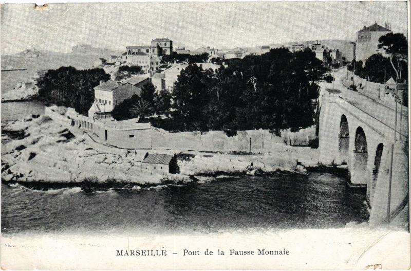 Carte postale ancienne Marseille Pont de la Fausse Monnaie à Marseille