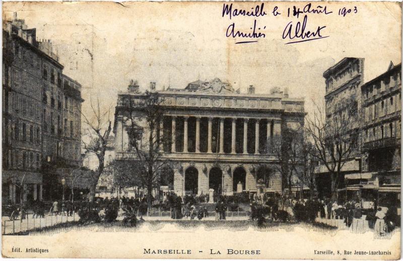 Carte postale ancienne Marseille La Bourse à Marseille