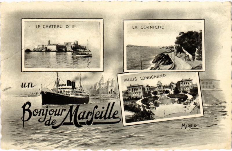 Carte postale ancienne Marseille souvenir à Marseille