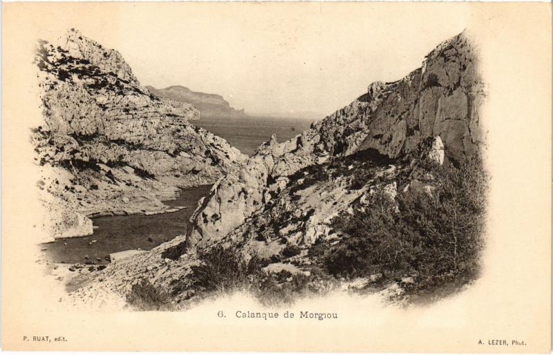 Carte postale ancienne Marseille Calanque de Morgiou à Marseille