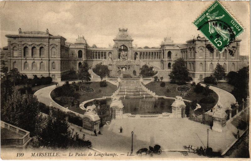 Carte postale ancienne Marseille Palais Longchamp à Marseille