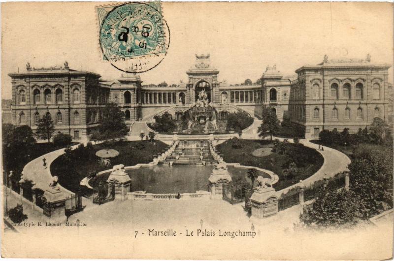 Carte postale ancienne Marseille Palais Longchamp à Marseille