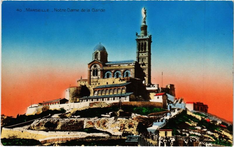 Carte postale ancienne Marseille Notre Dame de la Garde à Marseille