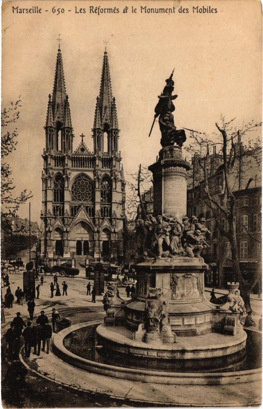 Carte postale ancienne Marseille Eglise des Reformes à Marseille
