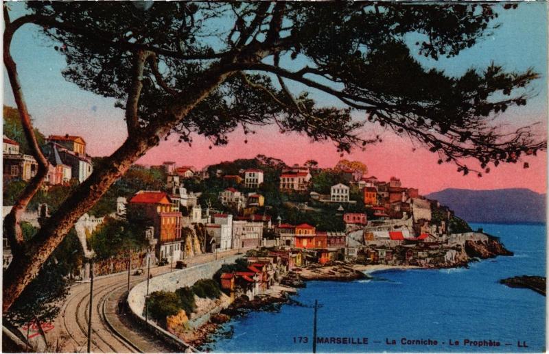 Carte postale ancienne Marseille la Corniche à Marseille