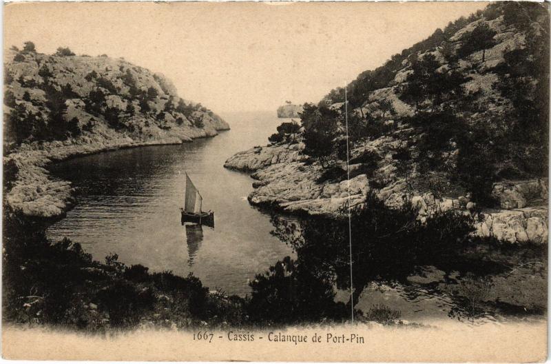 Carte postale ancienne Marseille Calanque de Port Pin à Marseille