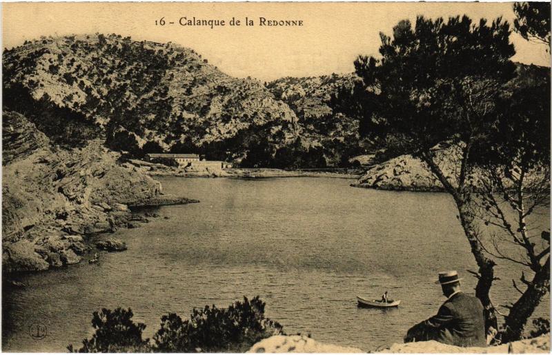 Carte postale ancienne Marseille Calanque de la Redonne à Marseille
