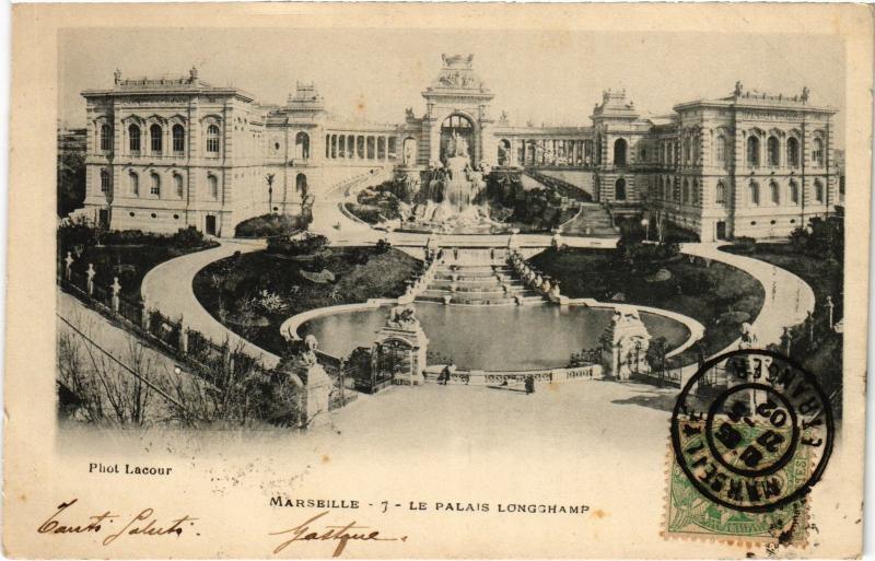 Carte postale ancienne Marseille Palais Longchamp à Marseille
