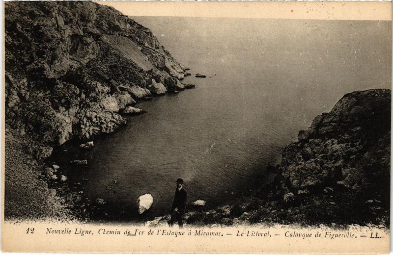 Carte postale ancienne Marseille Calanque de Figuerolle à Marseille