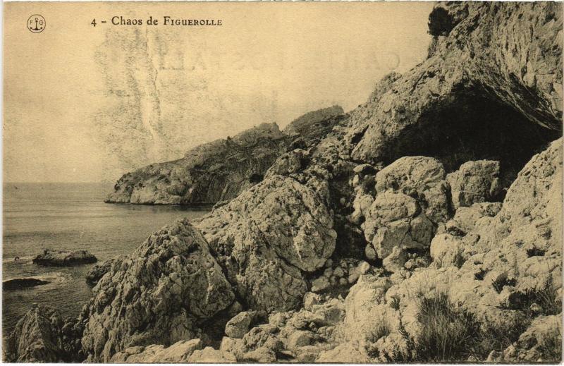 Carte postale ancienne Marseille Rochers de l'Establon à Marseille
