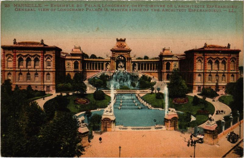 Carte postale ancienne Marseille Palais Longchamp à Marseille