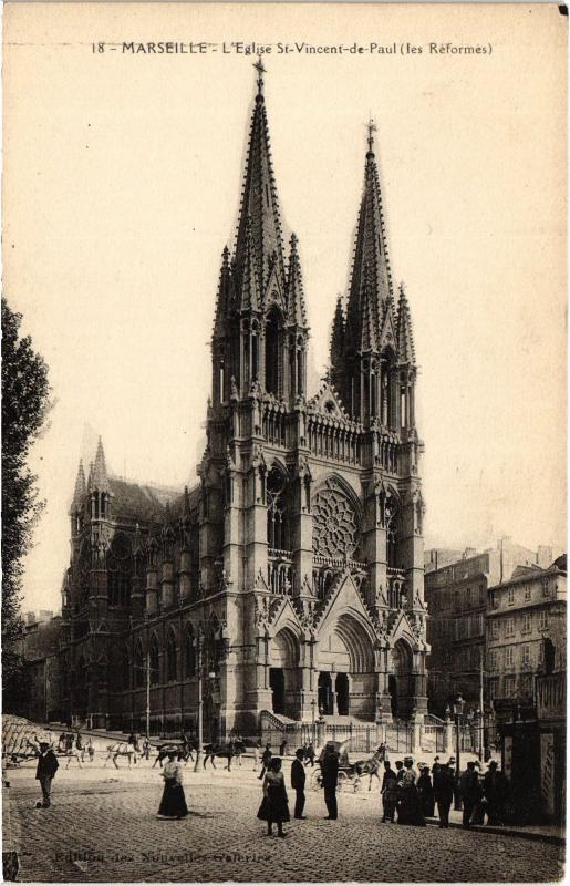 Carte postale ancienne Marseille Eglise des Reformes à Marseille