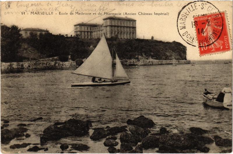 Carte postale ancienne Marseille Ecole de Medecine à Marseille