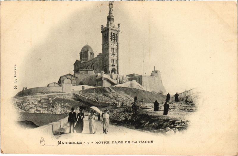 Carte postale ancienne Marseille Notre Dame de la Garde à Marseille