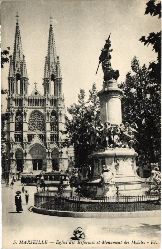 Carte postale ancienne Marseille Eglise des Reformes à Marseille