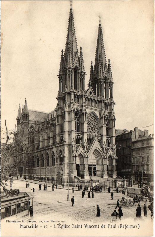 Carte postale ancienne Marseille Eglise Saint-Vincent de Paul à Marseille