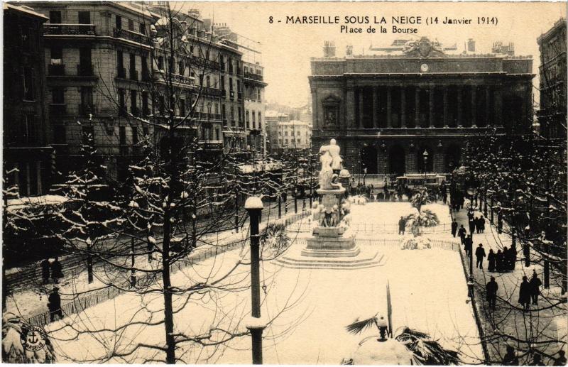 Carte postale ancienne Marseille Place de la Bourse à Marseille