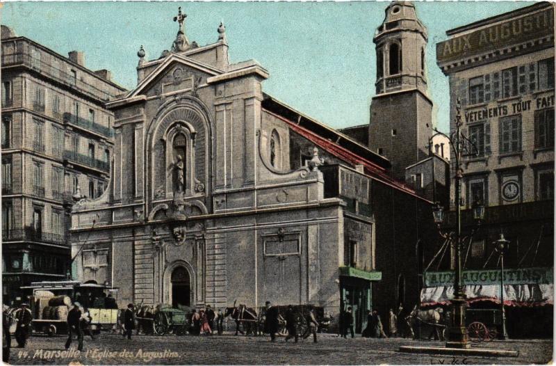 Carte postale ancienne Marseille Eglise des Augustins à Marseille