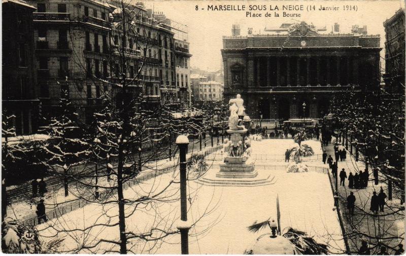 Carte postale ancienne Marseille Place de la Bourse à Marseille