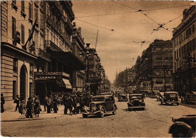 Carte postale ancienne Marseille la Canebiere à Marseille