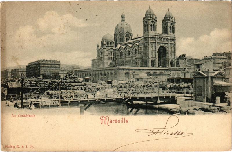 Carte postale ancienne Marseille la cathedrale à Marseille