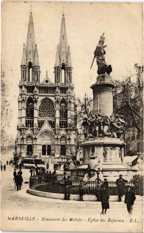Carte postale ancienne Marseille Monument des Mobiles à Marseille